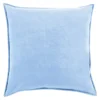 18x18 Soft Blue Cotton Velvet Flange Edge Throw Pillow -Estally Home Decor Store 100430 0