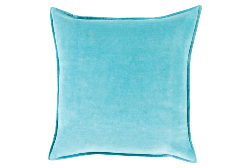 Accent Pillow-Beckley Solid Sky Blue 22X22 3 Accent Pillow-Beckley Solid Sky Blue 22X22