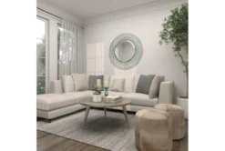 Wood Shell Inlay Mirror -Estally Home Decor Store 109831 grey mdf mirror room 86