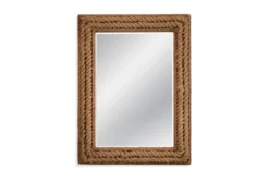 37X49 Natural Jute Rope Rectangular Wall Mirror
