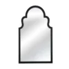 24X40 Black Lacquer Arched Geometric Wall Mirror -Estally Home Decor Store 109967 0