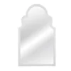 24X40 White Lacquer Arched Geometric Wall Mirror -Estally Home Decor Store 109968 1