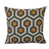 Accent Pillow-Retro Honeycomb Orange 18X18 -Estally Home Decor Store 111400 0