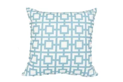 Accent Pillow-Sky Blue Squares 18X18