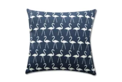 Accent Pillow-Navy Flamingos 18X18