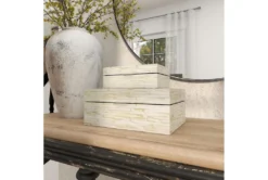 2 Piece Set Mother Of Pearl Boxes -Estally Home Decor Store 111485 white mother of pearl box room 90