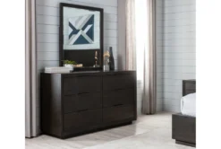 Pierce Espresso Mirror -Estally Home Decor Store 207979 black wood mirror room 05