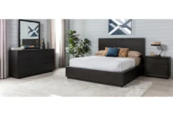 Pierce Espresso Mirror -Estally Home Decor Store 207979 black wood mirror room 41