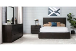 Pierce Espresso Mirror -Estally Home Decor Store 207979 black wood mirror room 42