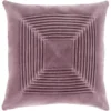 Accent Pillow-Cotton Velvet Box Pleat Lilac 18X18 -Estally Home Decor Store 233230 purple fabric pillow 1