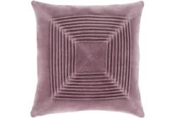 Accent Pillow-Cotton Velvet Box Pleat Lilac 18X18