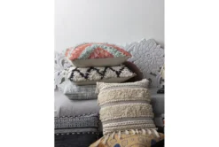 Accent Pillow-Mallard And Ivory Tweed 22X22 -Estally Home Decor Store 234350 blue fabric pillow room 42