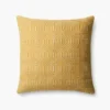 Outdoor Accent Pillow-Yellow Ivory Geo 22X22 -Estally Home Decor Store 249619 gold polyester pillow signature 01