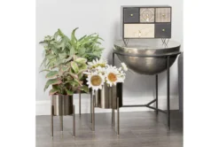 Black 18 Inch Metal Planter Set Of 3 -Estally Home Decor Store 261313 black metal planter room 71