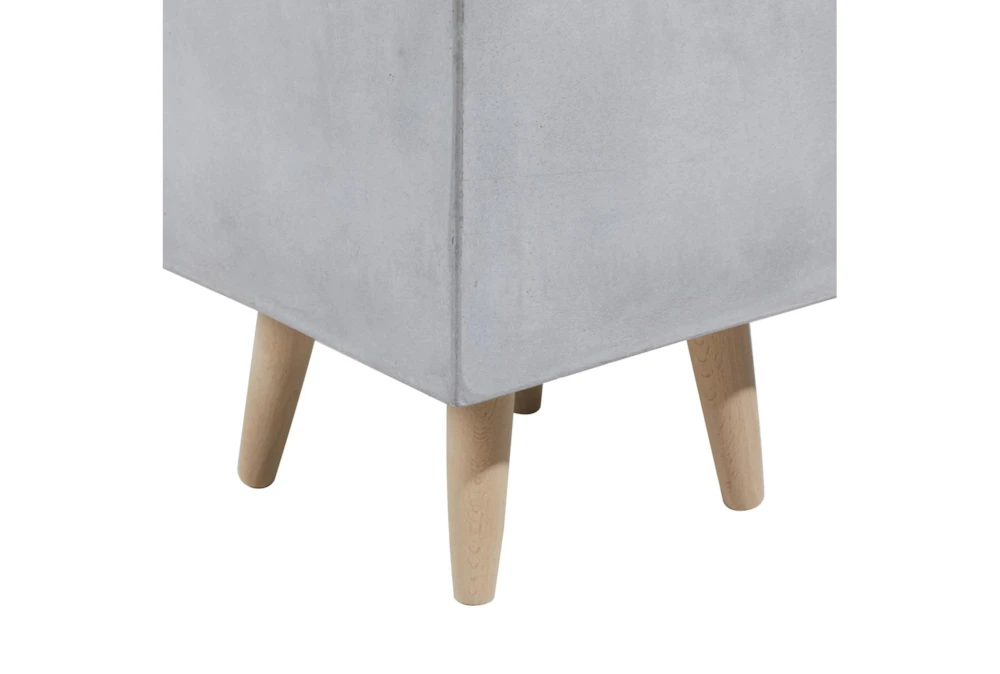 Grey 18 Inch Fiber Clay Wood Planter Set Of 2 7 Grey 18 Inch Fiber Clay Wood Planter Set Of 2 - Image 5