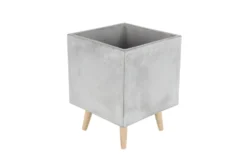 Grey 18 Inch Fiber Clay Wood Planter Set Of 2 13 Grey 18 Inch Fiber Clay Wood Planter Set Of 2 -Estally Home Decor Store 261359 grey fiber planter material 76