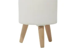 White 17 Inch Fiber Wood Planter Set Of 3 -Estally Home Decor Store 261360 white resin planter detail 44