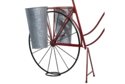 38 Inch Red Metal Bicycle Plant Stand -Estally Home Decor Store 262151 red metal planter detail 44