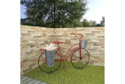 38 Inch Red Metal Bicycle Plant Stand -Estally Home Decor Store 262151 red metal planter room 88