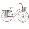 38 Inch Red Metal Bicycle Plant Stand