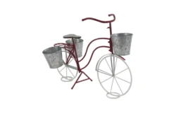 23 Inch Red Metal Galvanized Bicycle Planter -Estally Home Decor Store 262153 red metal planter material 76