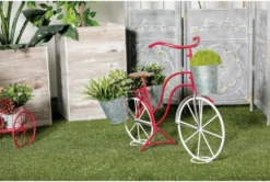 23 Inch Red Metal Galvanized Bicycle Planter -Estally Home Decor Store 262153 red metal planter room 85
