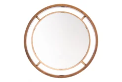 Gold Round Luxe Wall Mirror -Estally Home Decor Store 263402 gold metal mirror detail 48
