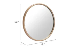 Large Gold Round Minimalist Wall Mirror -Estally Home Decor Store 263412 gold metal mirror detail 48