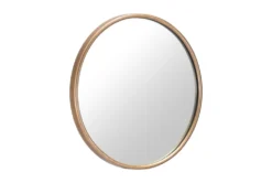 Large Gold Round Minimalist Wall Mirror