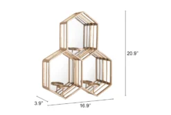 Mirrored Hexagon Candle Holder Wall Decor -Estally Home Decor Store 263442 detail 47
