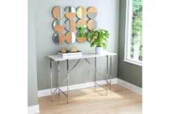 Circular 2 Tone Wood Wall Mirror -Estally Home Decor Store 263459 gold metal mirror room 85