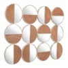 Circular 2 Tone Wood Wall Mirror -Estally Home Decor Store 263459 gold metal mirror signature 04