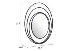 Multi Circle Wall Mirror -Estally Home Decor Store 263465 black metal mirror detail 52