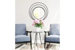 Multi Circle Wall Mirror -Estally Home Decor Store 263465 black metal mirror room 85