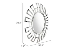 Silver Circle Wall Mirror With Rectangle Cut Outs -Estally Home Decor Store 263477 detail 45