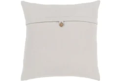 Accent Pillow-Ivory With Button 20X20