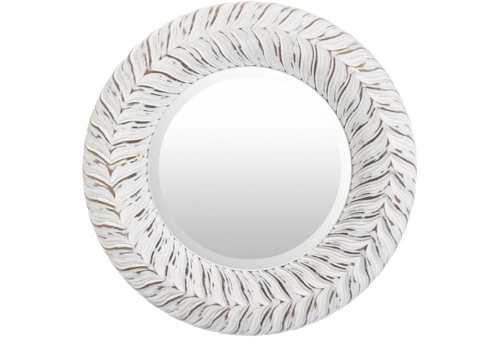 Mirror-White Washed Round 18X18 3 Mirror-White Washed Round 18X18