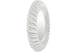 Mirror-White Washed Round 18X18 10 Mirror-White Washed Round 18X18 -Estally Home Decor Store 265266 white fiber mirror side 14