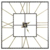 Square Black + Gold Wall Clock
