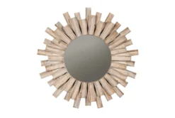Wood Sunburst Accent Mirror