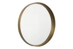 Round Gold Finish Accent Mirror