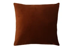 24X24 Superb Rust Orange Velvet Throw Pillow