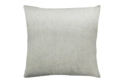 24X24 Caitlin Flax White Linen Throw Pillow