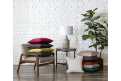 24X24 Bravado Caviar Black Throw Pillow -Estally Home Decor Store 270144 black fabric pillow room 42