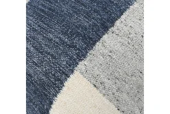 22X22 Blue Grey + White Woven Color Block Throw Pillow -Estally Home Decor Store 272846 blue fabric pillow detail 44