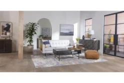 22X22 Blue Grey + White Woven Color Block Throw Pillow -Estally Home Decor Store 272846 blue fabric pillow room 83