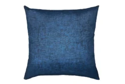 20X20 Navy Blue Textured Solid Outdoor Throw Pillow