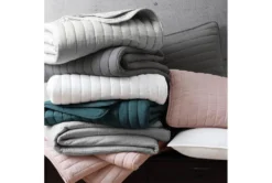 Queen Quilt-3 Piece Set Crinkle Dark Grey -Estally Home Decor Store 273503 grey fabric comforter room 85