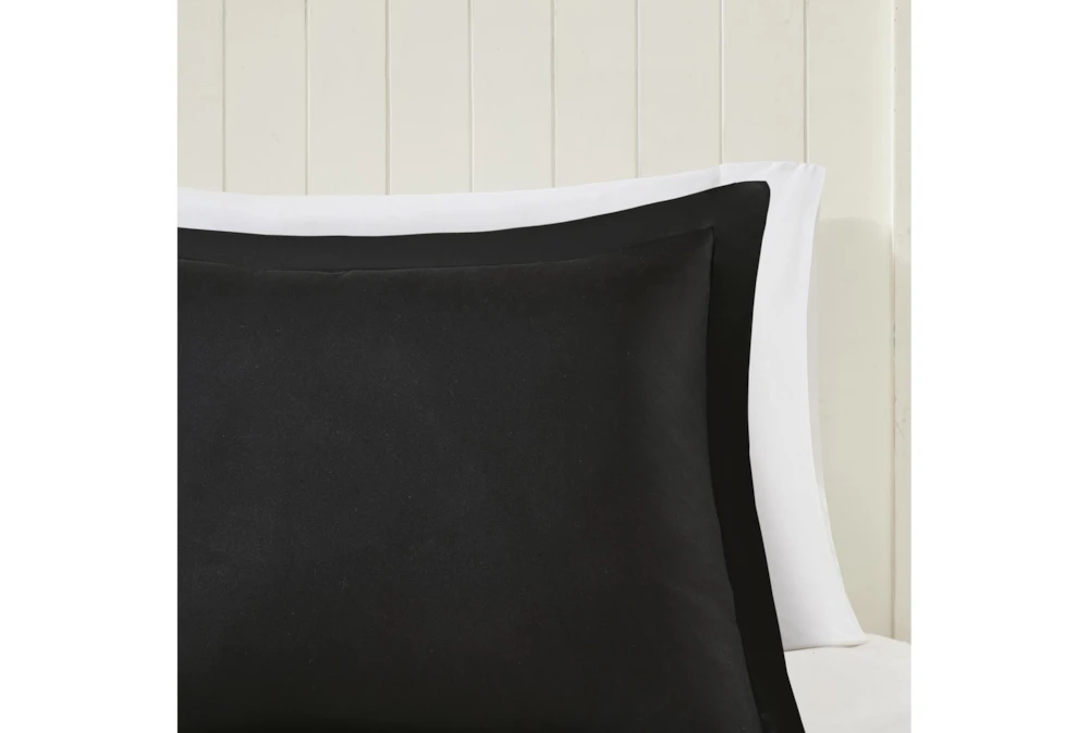 Twin/Twin Xl Comforter-2 Piece Set Reversible Diamond Quilting Black - Image 2