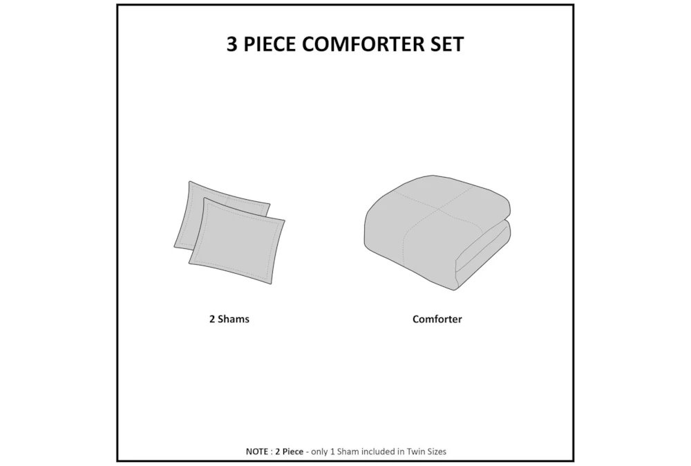 Twin/Twin Xl Comforter-2 Piece Set Reversible Diamond Quilting Black - Image 4